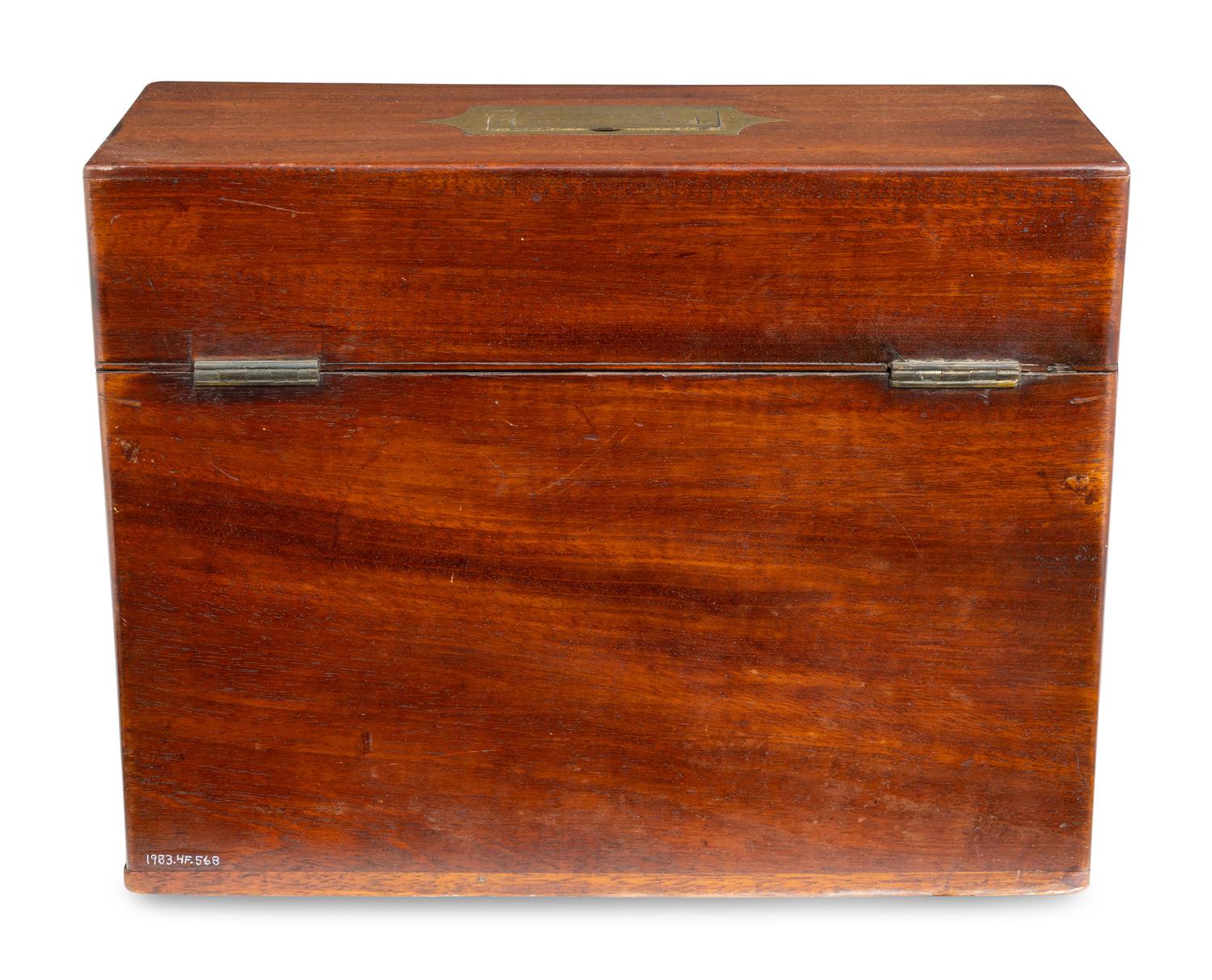An English Mahogany-Cased Bottle Caddy or Apothecary Chest
