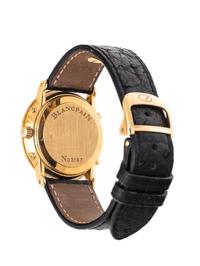 BLANCPAIN, 18K YELLOW GOLD TRIPLE DATE MOON PHASE WRISTWATCH