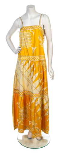 An Emilio Pucci Marigold Cotton Print Sundress,