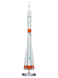 [SPACE TRAVEL]. Russian Soyuz rocket model, made by Samara. Ca 1960s.