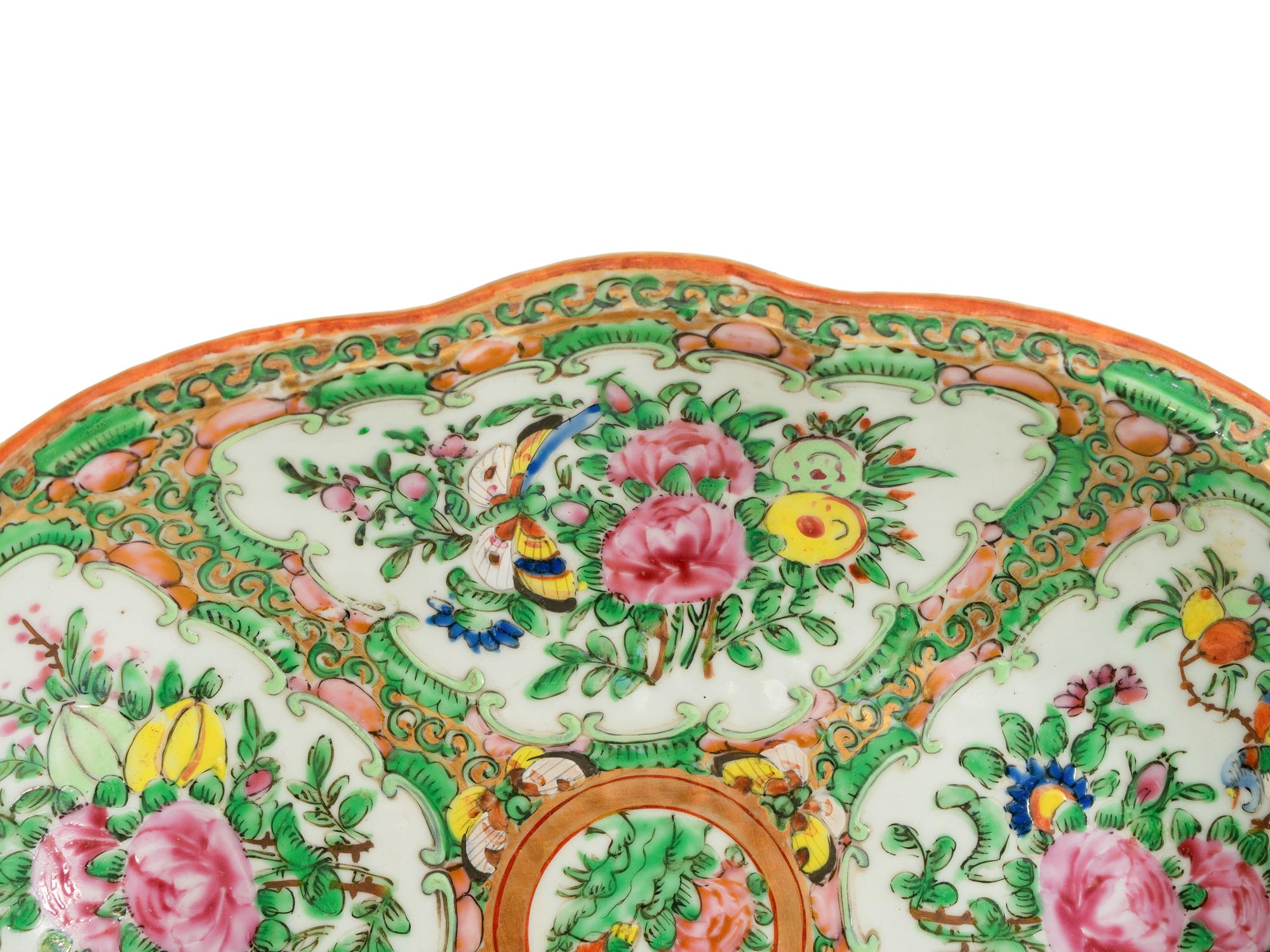 A Chinese Export Rose Medallion Dish