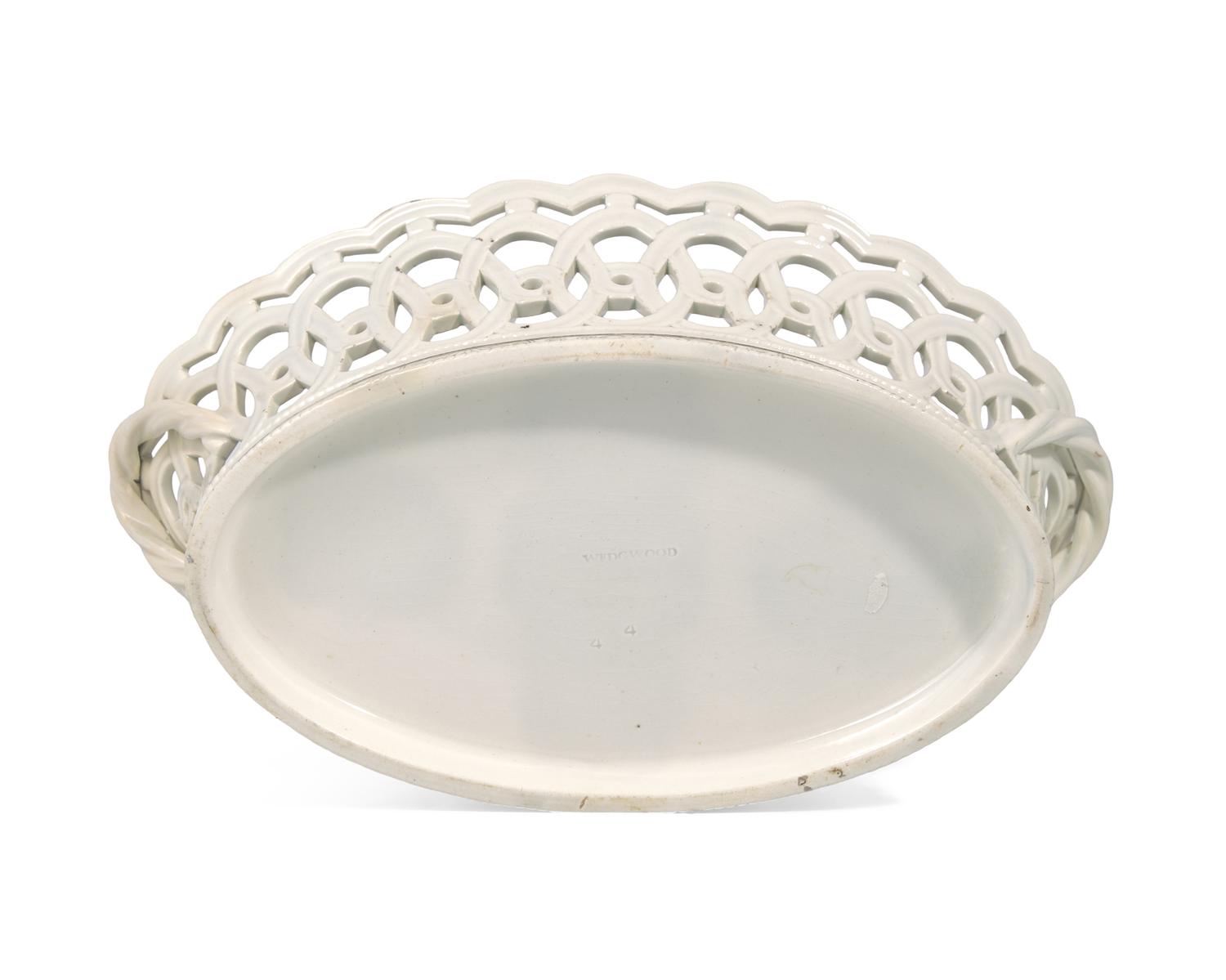 A Wedgwood Transfer Printed Creamware Basket