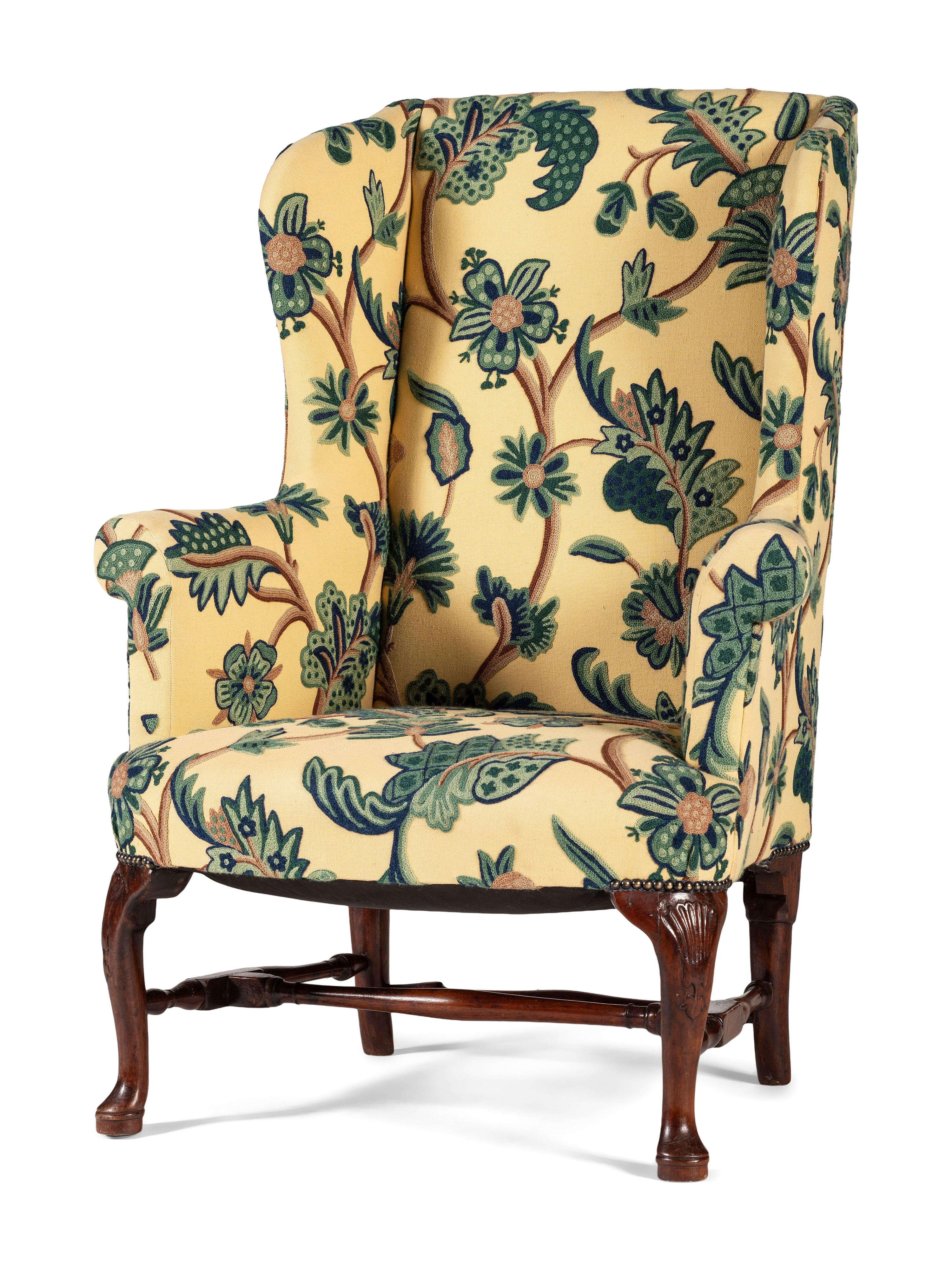 A George III Mahogany Wingback Chair