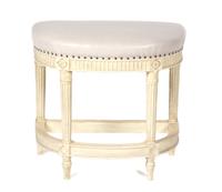 Two Louis XVI Style Painted Tabourets Height of first 18 x width 18 x depth 16 inches. — 20TH CENTURY