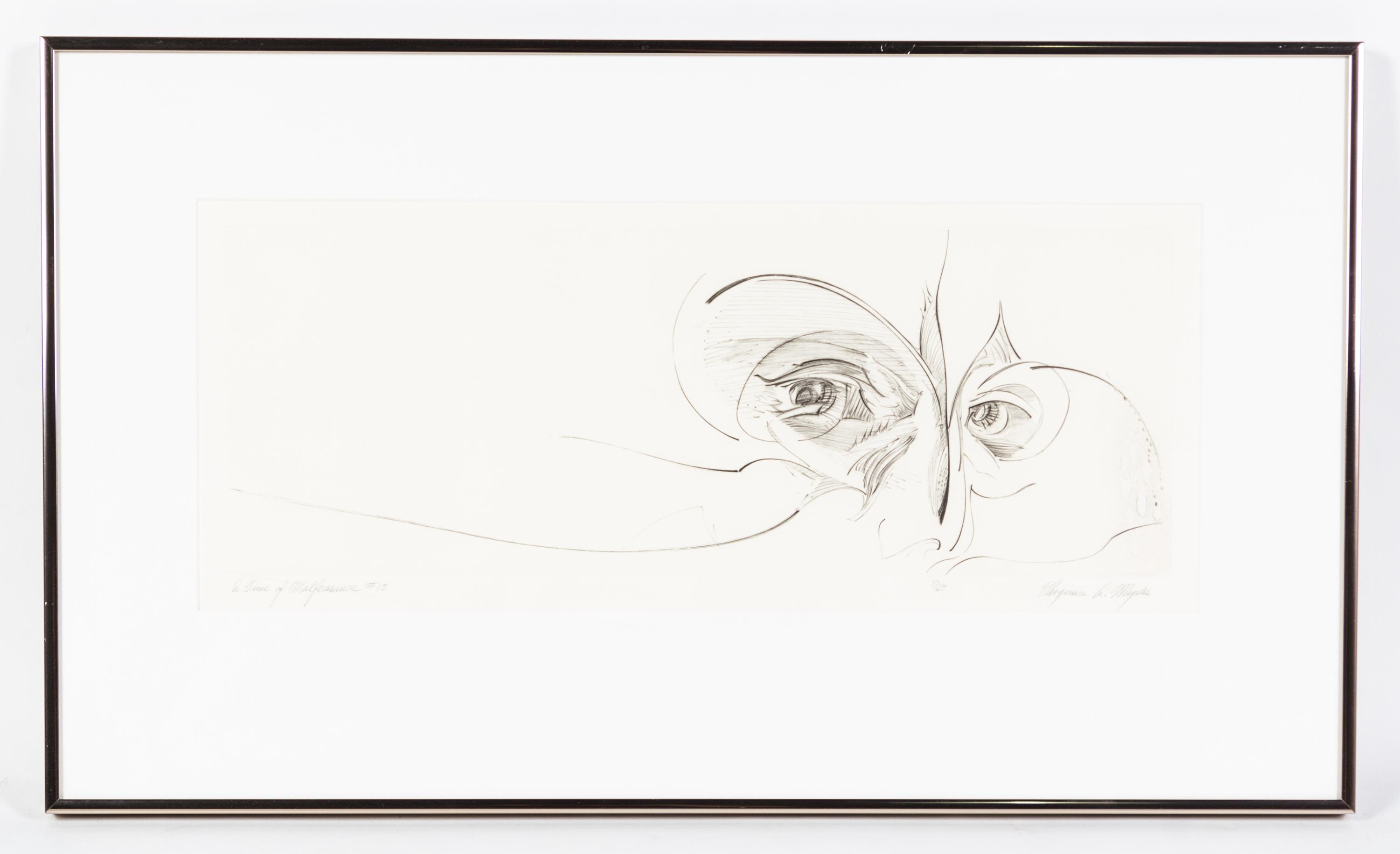 Virginia A. Meyers, (American, b. 1927), Time of Malfeasance, c. 1970 (portfolio of 21)