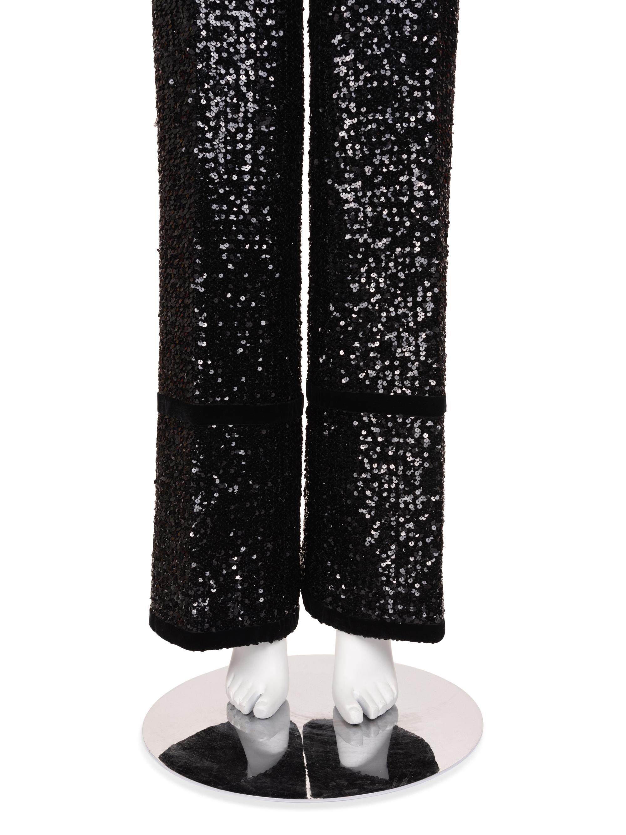 Givenchy Haute Couture Sequined Pantsuit, c. 1975