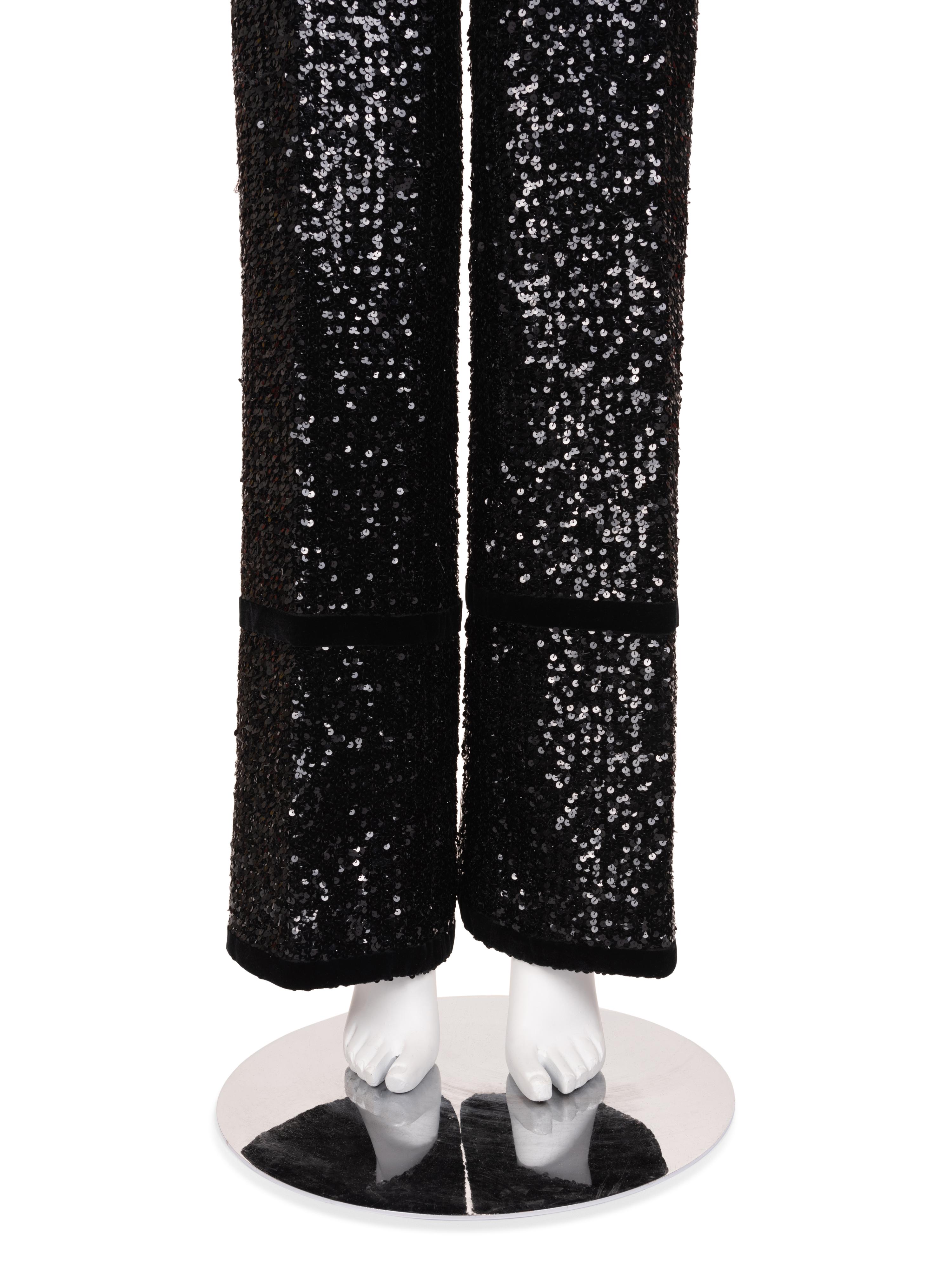 Givenchy Haute Couture Sequined Pantsuit, c. 1975