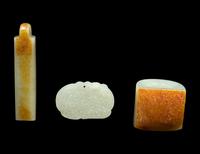 Three Chinese Celadon Jade Articles