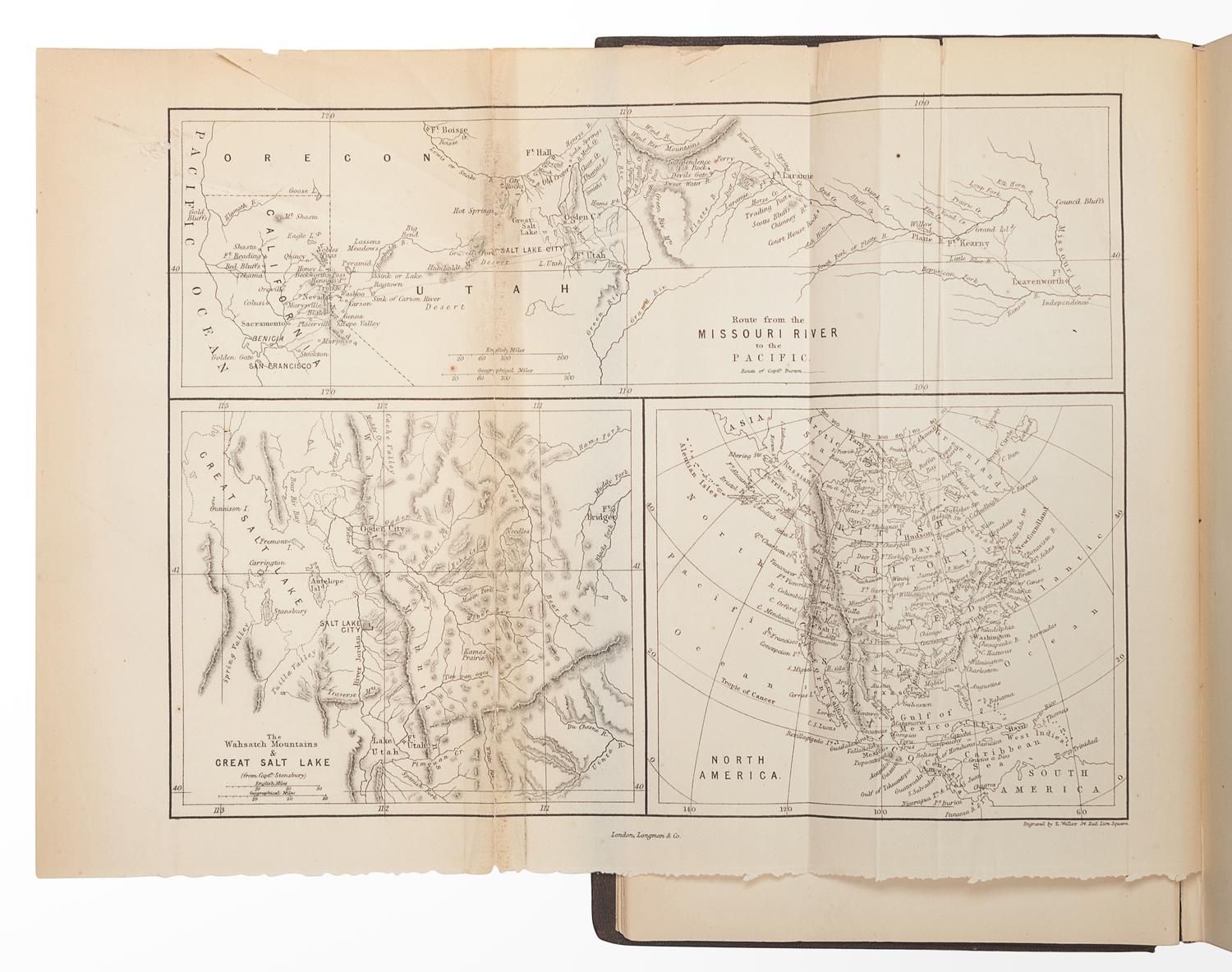 BURTON, Richard Francis (1821-1890). The City of the Saints, and Across the Rocky Mountains to California . New York: Harper and Brothers, 1862.