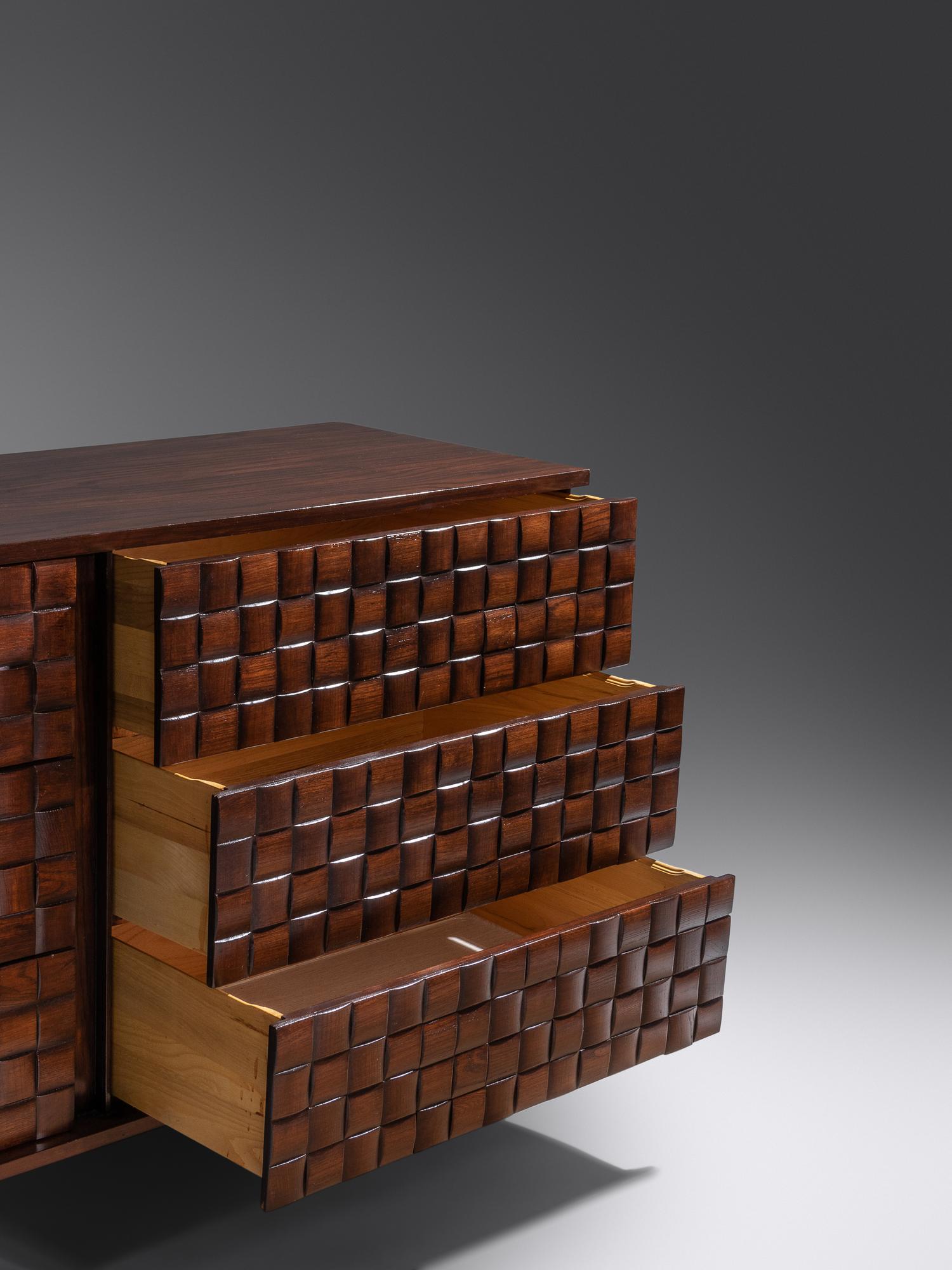 Basket Weave Cabinet, Brown Saltman, USA