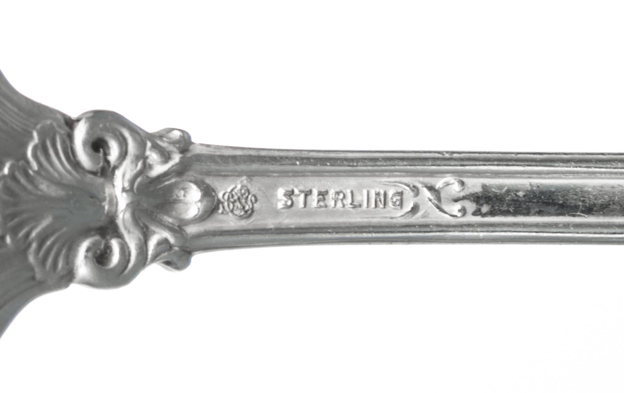 An American Silver Flatware Service, Frank W. Smith, Gardener, MA, Federal Cotillion pattern, the handles with the engraved script mono