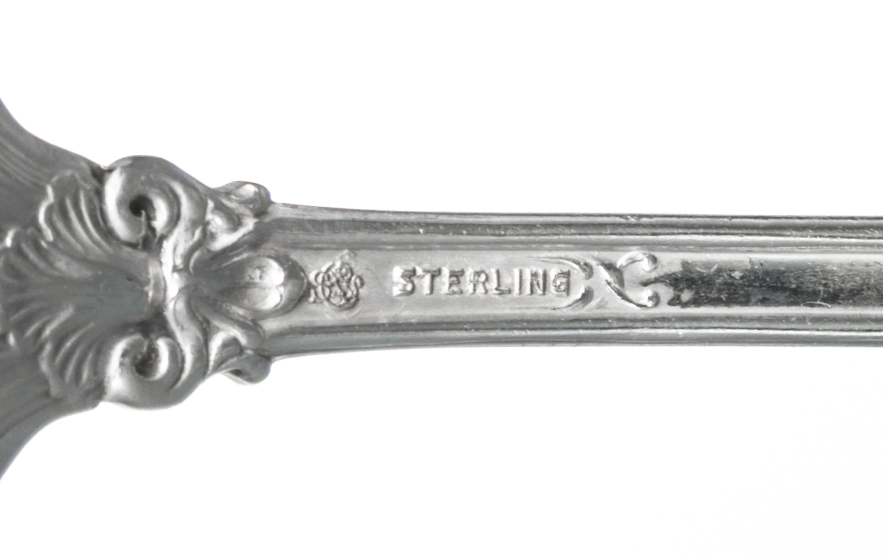 An American Silver Flatware Service, Frank W. Smith, Gardener, MA, Federal Cotillion pattern, the handles with the engraved script mono