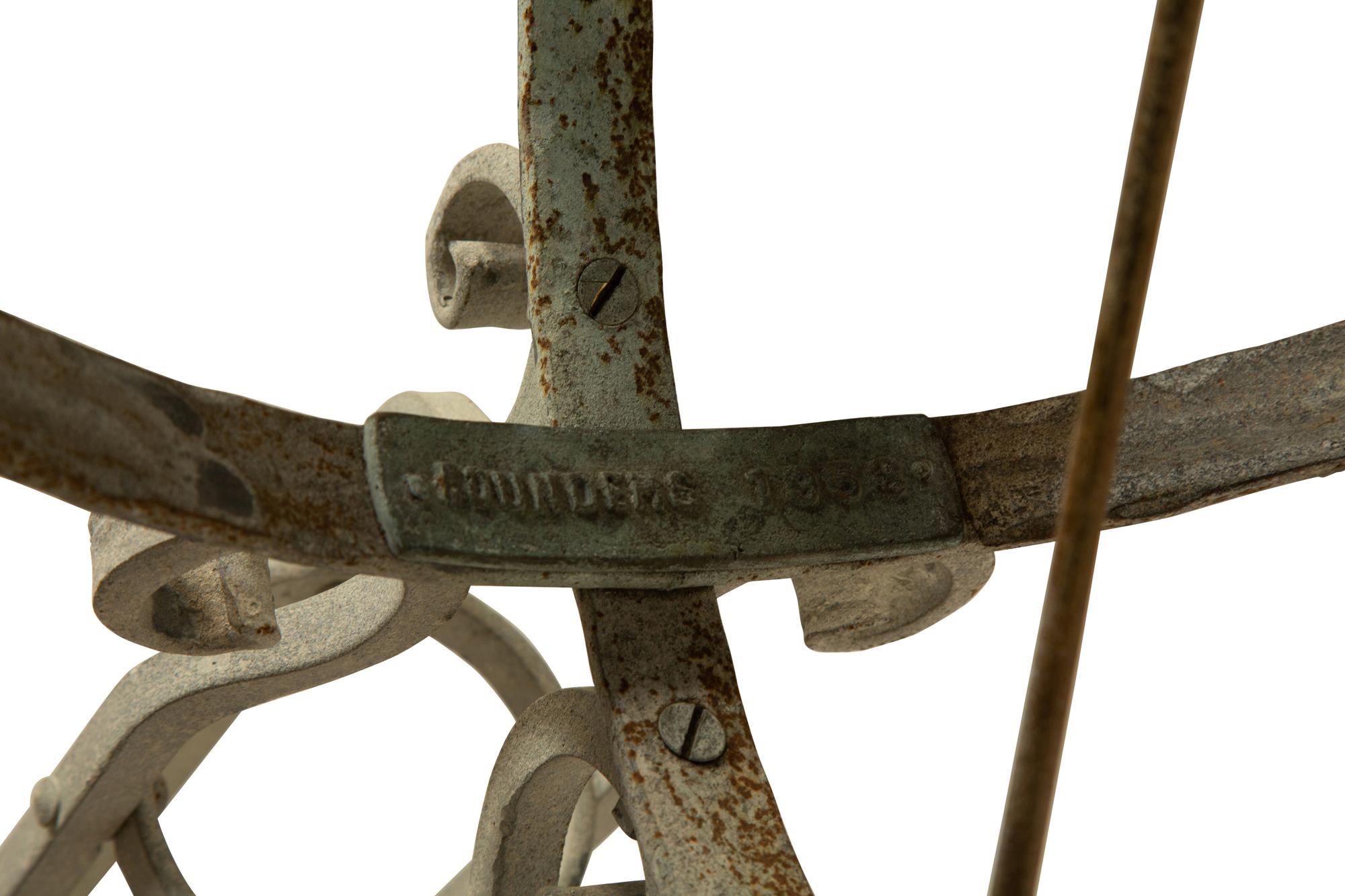 A Painted Iron Armillary Sphere
