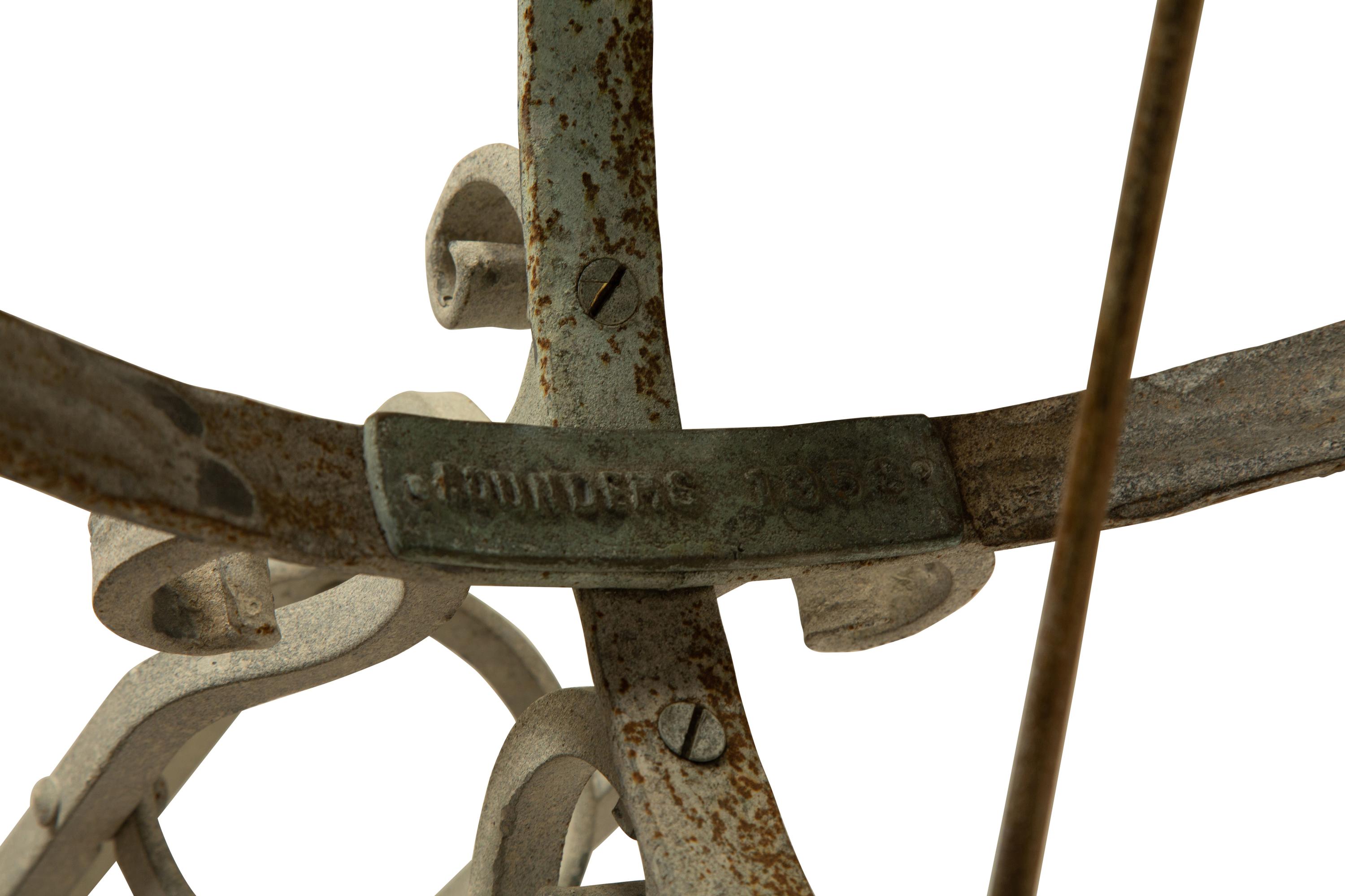 A Painted Iron Armillary Sphere