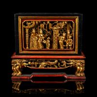 A Chinese Gilt and Red Lacquered Chest