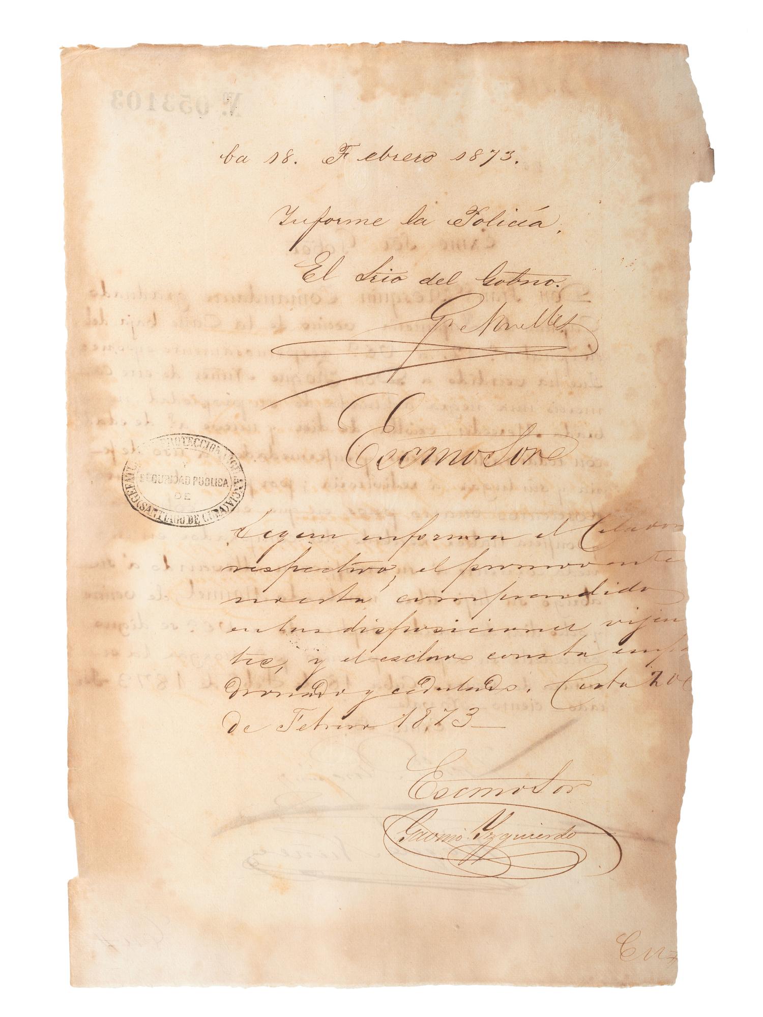 [SLAVERY & ABOLITION - CUBA]. A group of 11 manumission and sale documents for enslaved persons in Cuba.