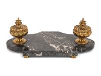 Two French Gilt Bronze Encriers