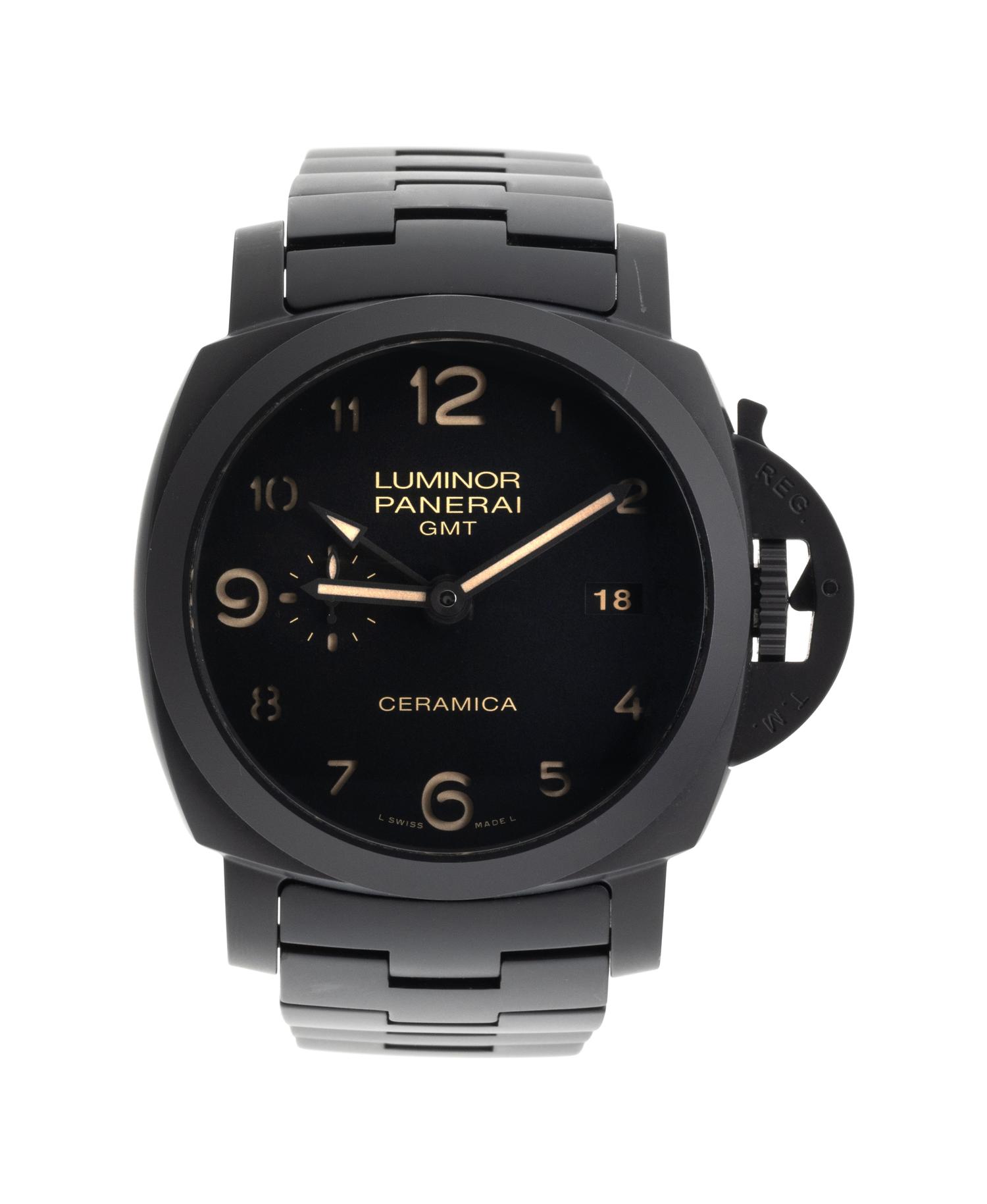 PANERAI, REF. PAM00438 BLACK CERAMIC 'TUTTONERO LUMINOR' GMT WRISTWATCH