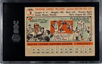 A 1956 Topps Ted Williams White Back Baseball Card No. 5 (SGC 5 EX)