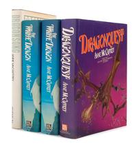 MCCAFFREY, ANNE (1926-2011). A group of 4 works, including: Dragonquest - The White Dragon - Dragonsong. TWO SIGNED BY MCCAFFREY.