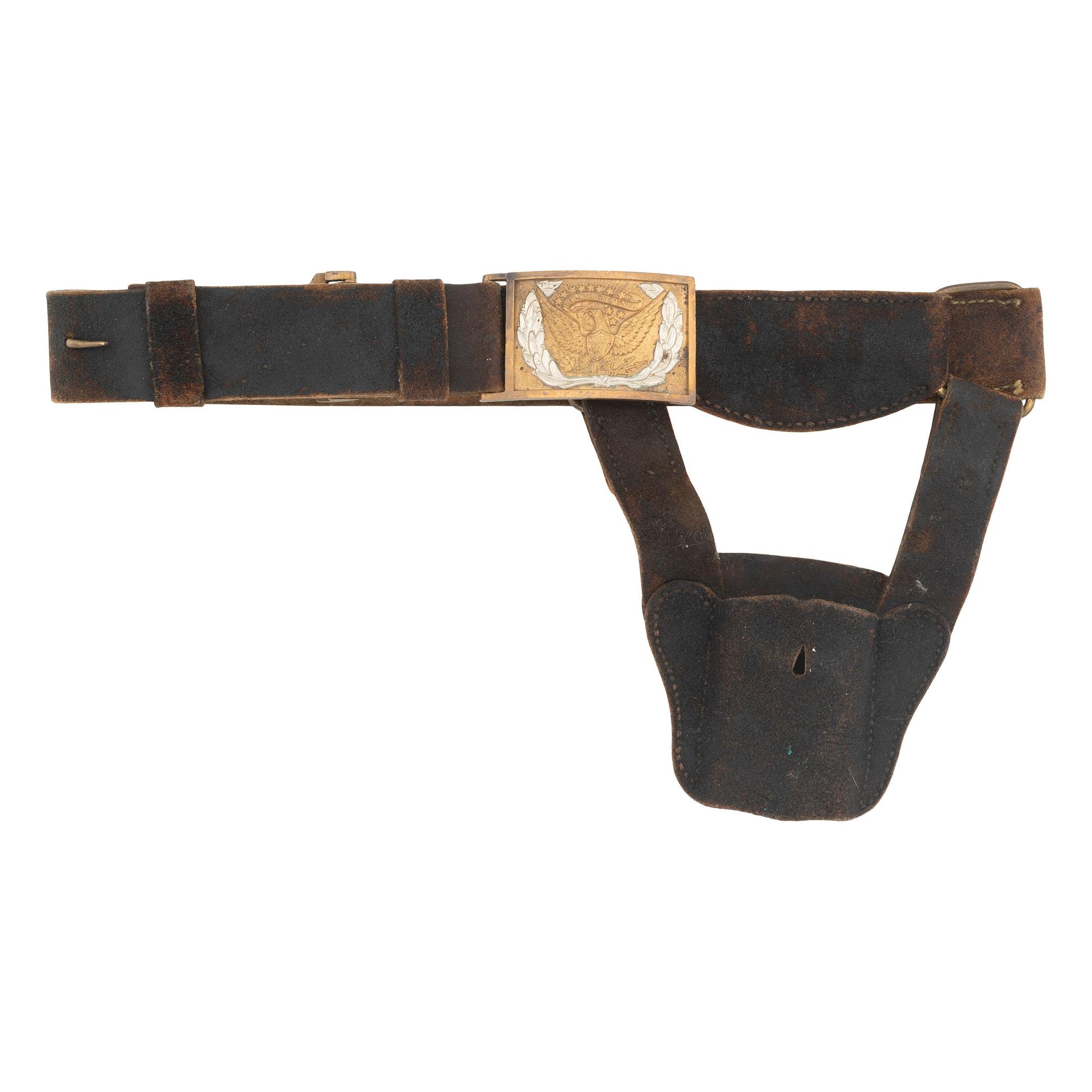 US Pattern 1851 Blackened Buff Leather Artillery Saber Belt
