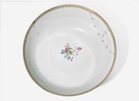 A Chinese Export Porcelain Famille Rose 'Hunt' Punch Bowl