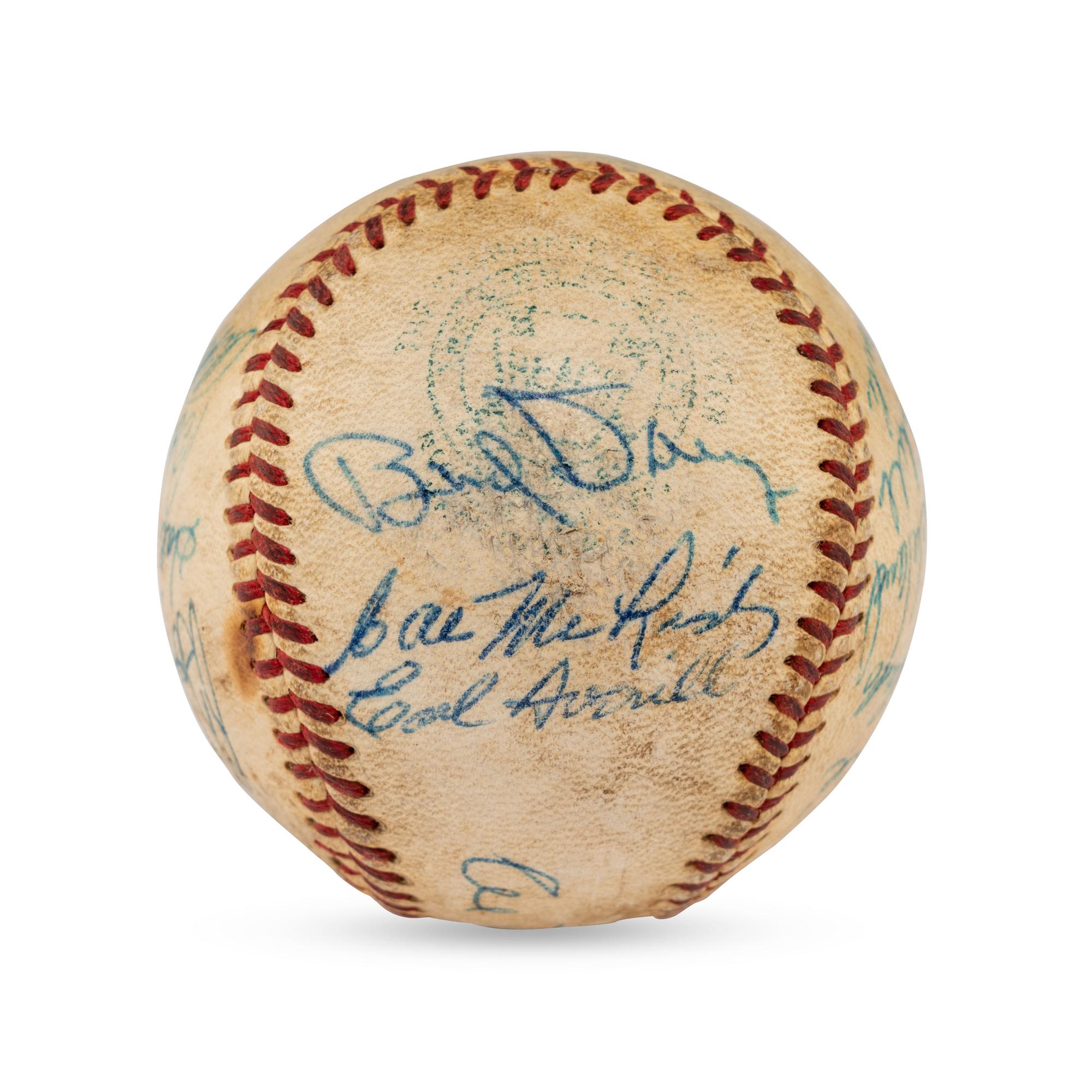 A 1955 Cleveland Indians Team Signed Autograph Baseball (Beckett Authentication Services)
