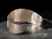 Sterling Silver and Mosaic Inlay Cuff Bracelet, PLUS