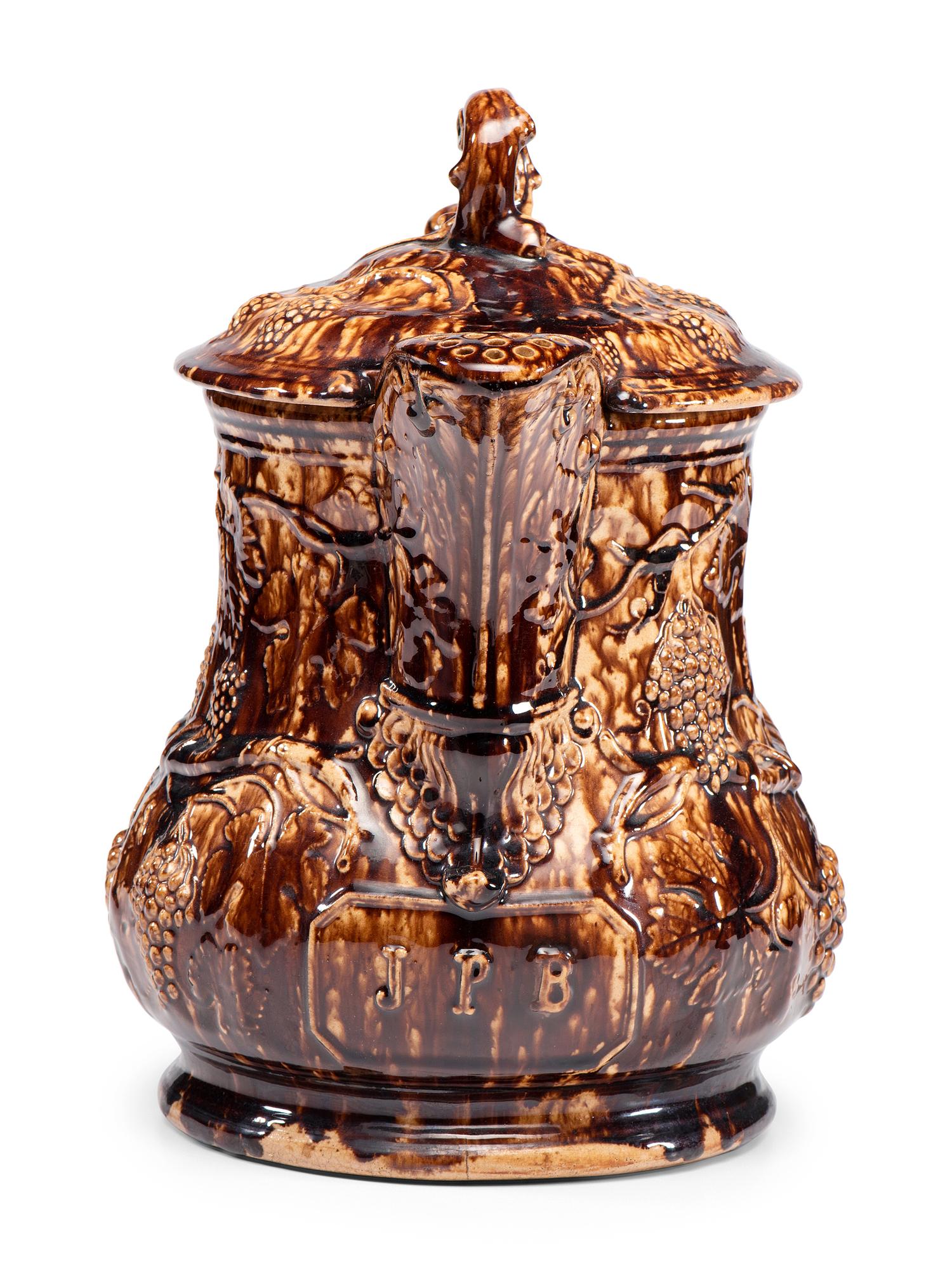 A Rockingham Glaze Presentation Ice Water Pitcher