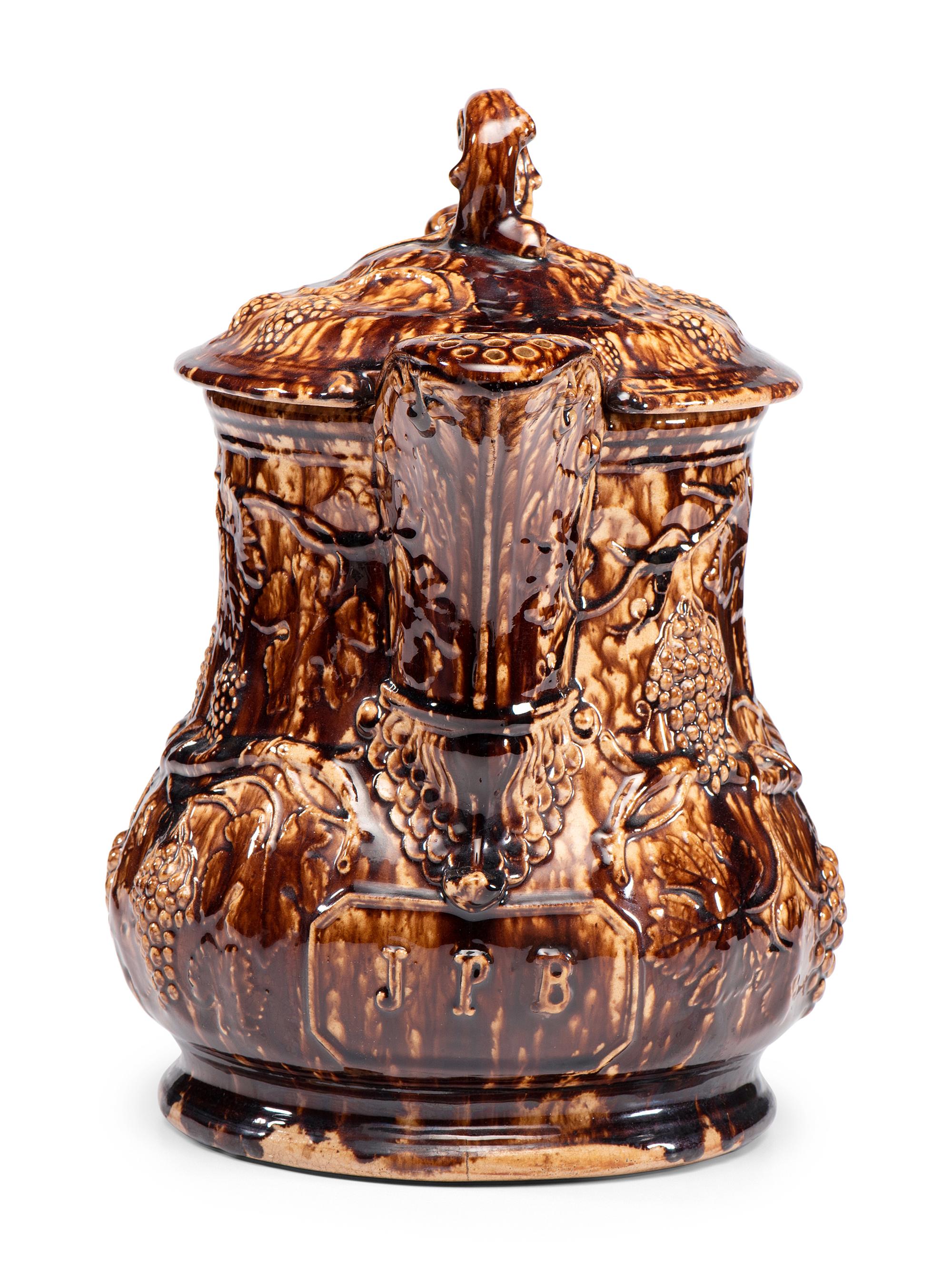 A Rockingham Glaze Presentation Ice Water Pitcher