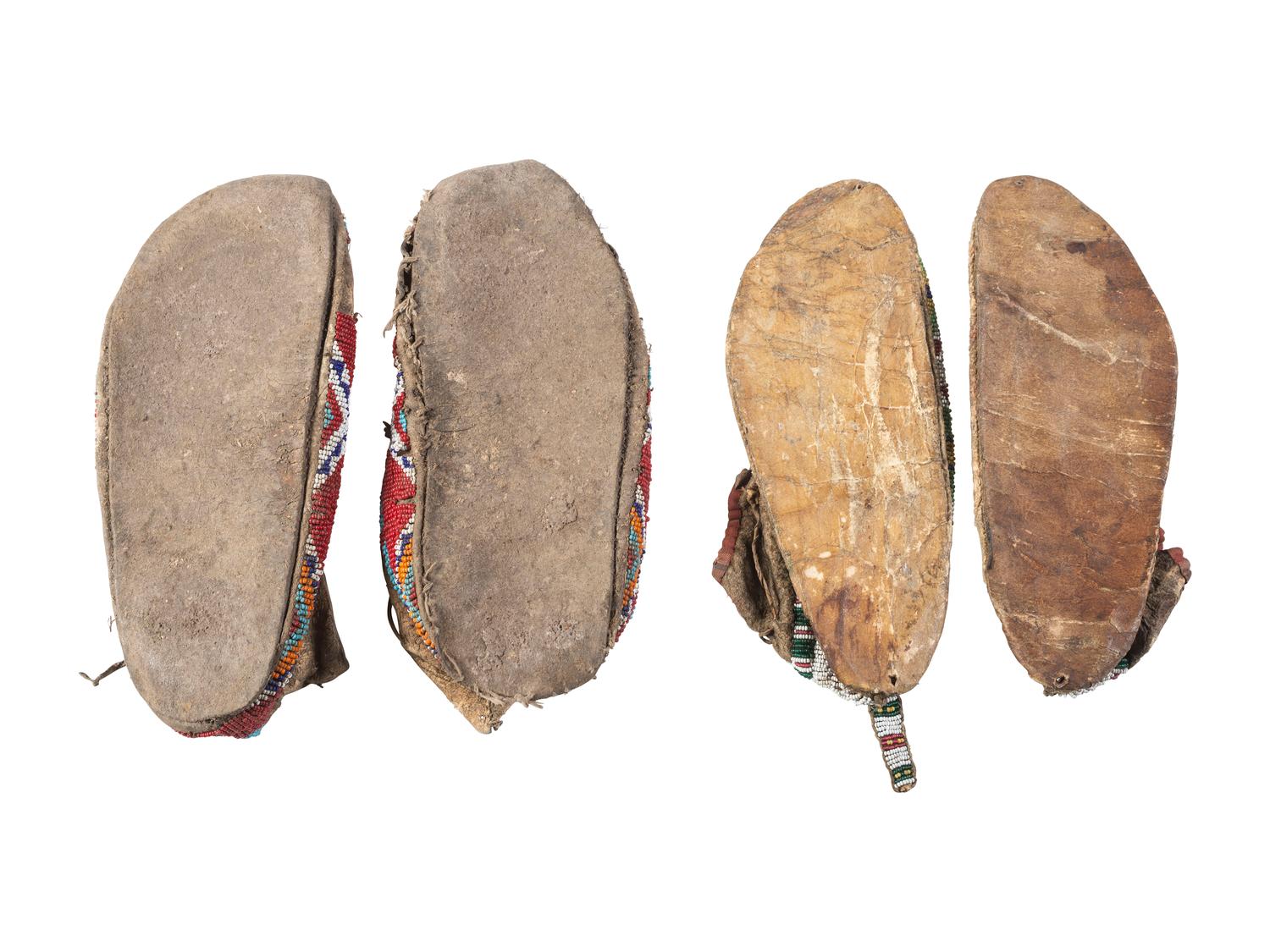 Sioux Beaded Hide Moccasins