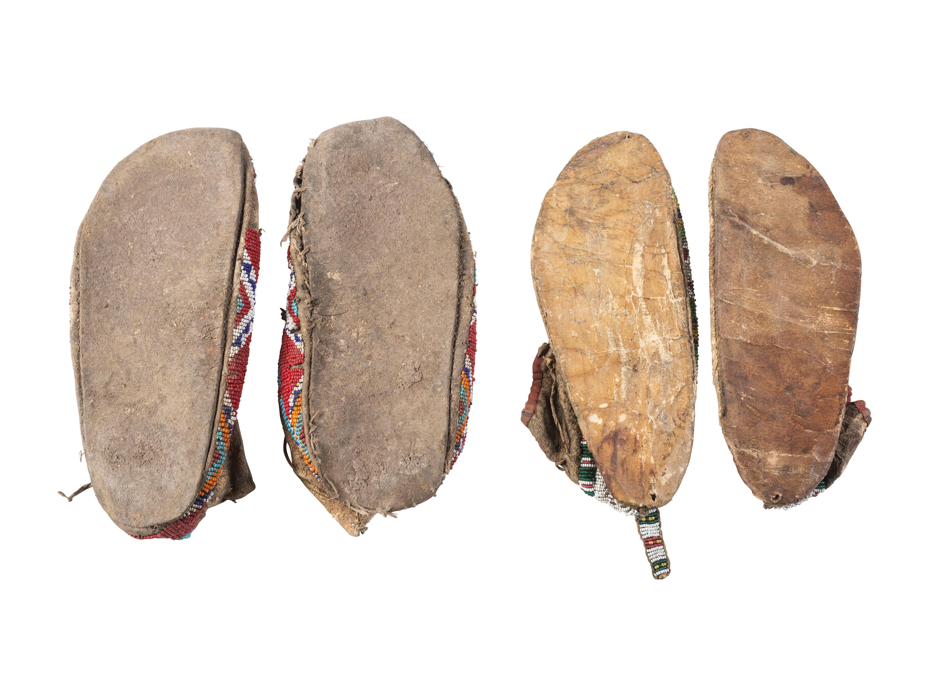 Sioux Beaded Hide Moccasins