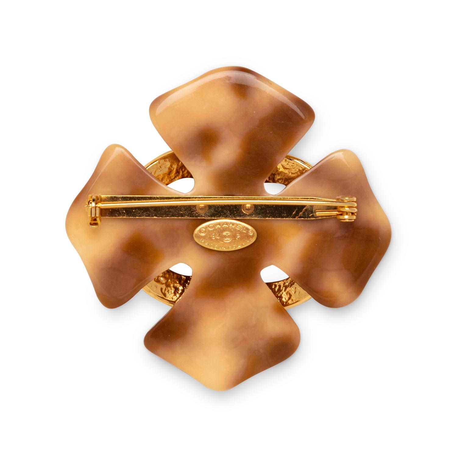 Chanel, CC and Tortoise-Effect Brooch