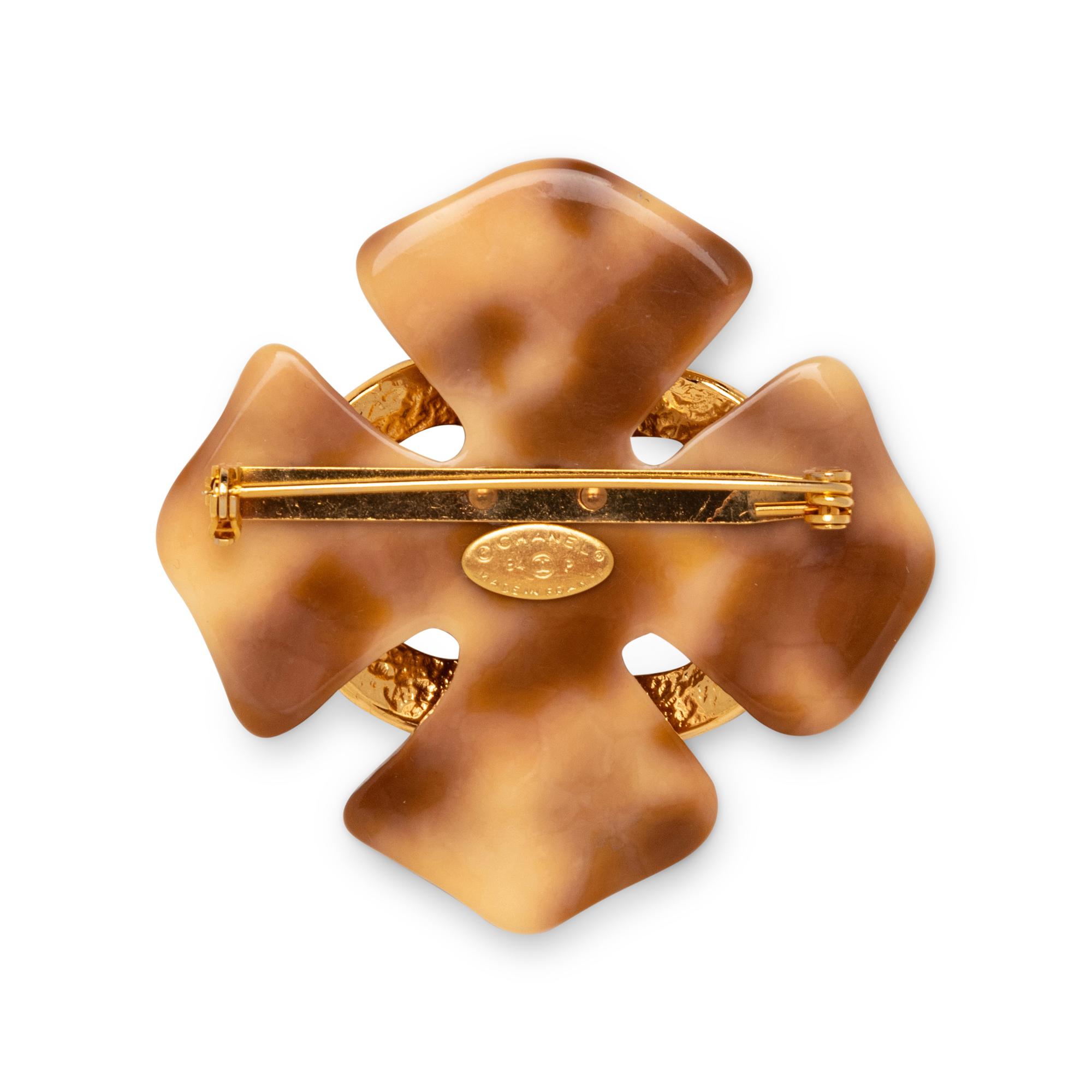 Chanel, CC and Tortoise-Effect Brooch