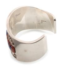 Navajo and Apache Silver and Inlay Cuff Bracelets