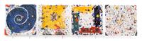 After Sam Francis, (American, 1923-1994), the complete set of four ceramic plates in colors, c. 2000
