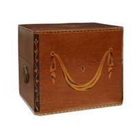 Federal inlaid mahogany liquor chest circa 1800