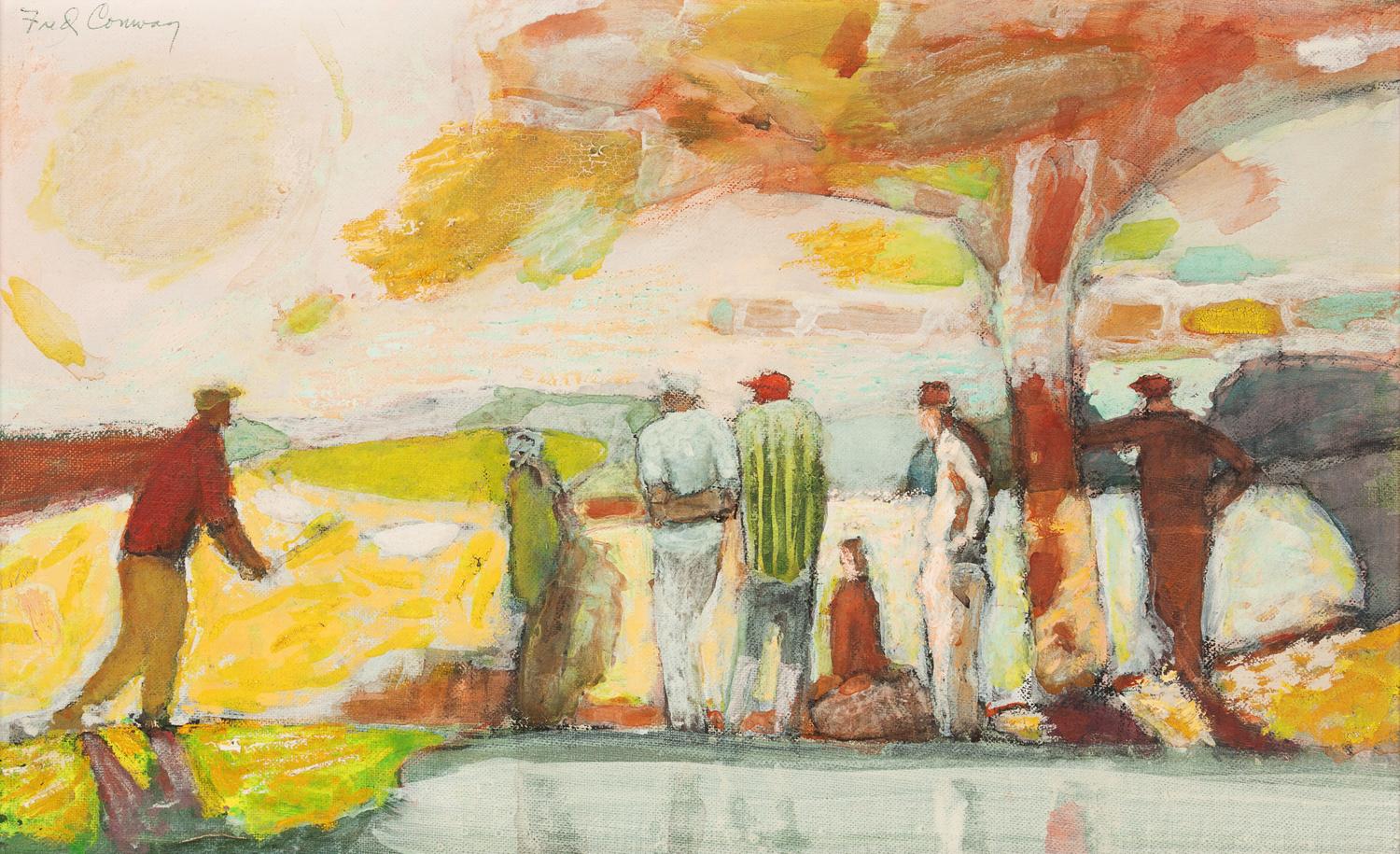 Three works: Golfers