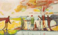 Three works: Golfers