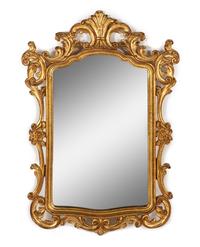 A Baroque Style Giltwood Mirror
