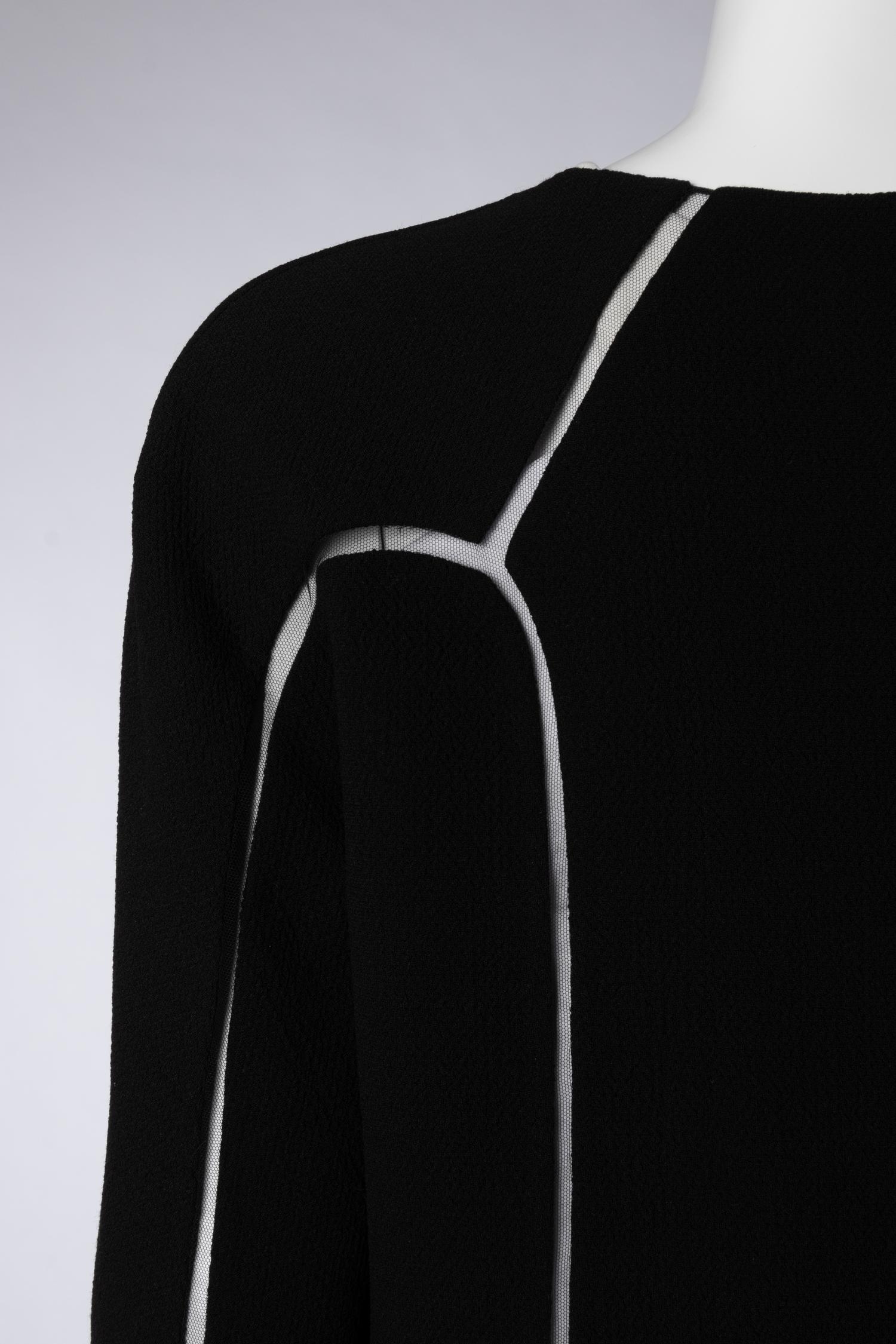 Ralph Rucci Wool Jacket with Net Inserts