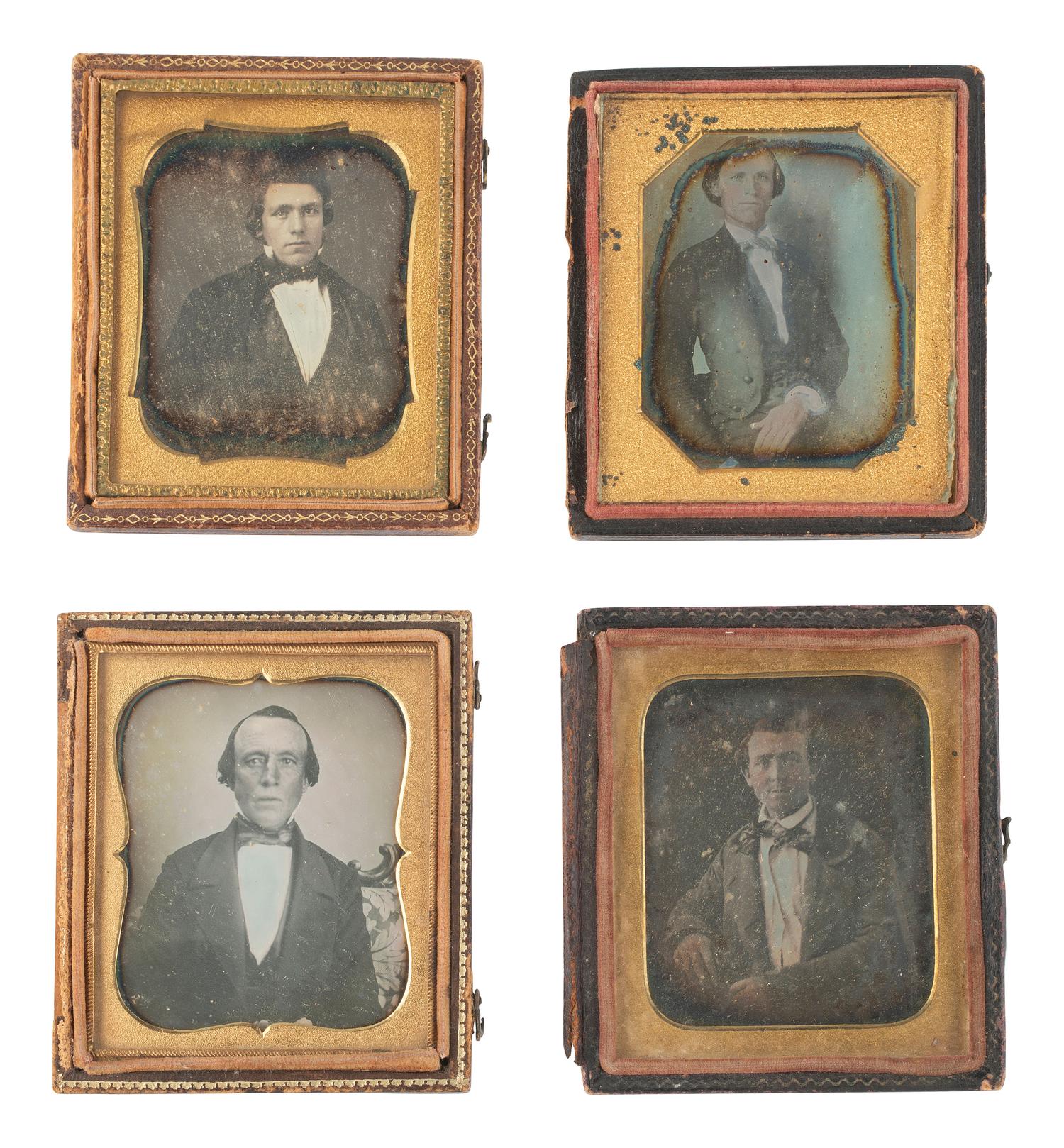 [EARLY PHOTOGRAPHY]. 36 sixth plate daguerreotypes of men of various ages.