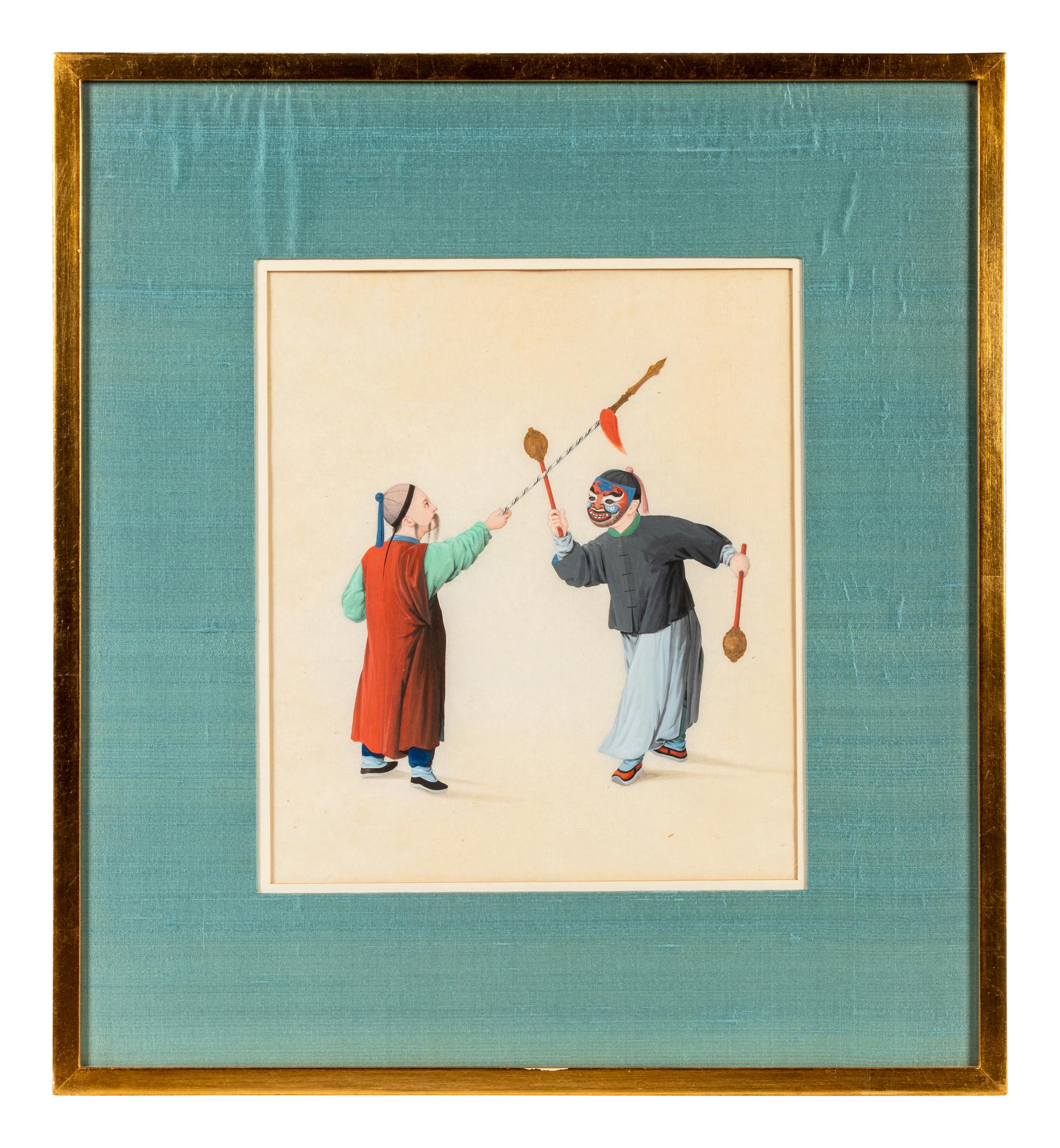 A Group of Six Chinese Export Pith Paintings