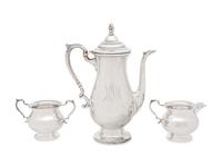 An American Silver Three-Piece Coffee Service