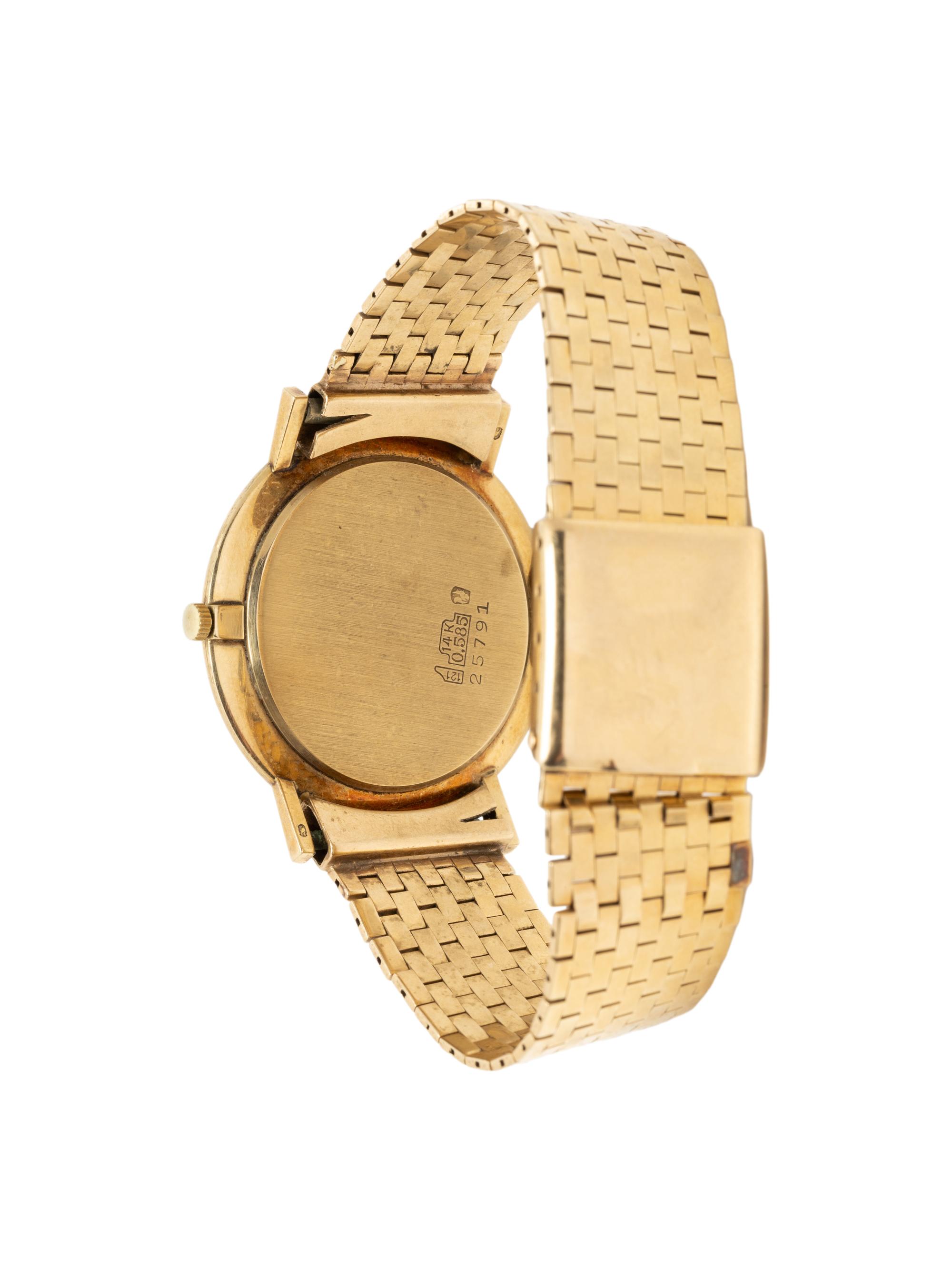 KENT, 14K YELLOW GOLD WATCH