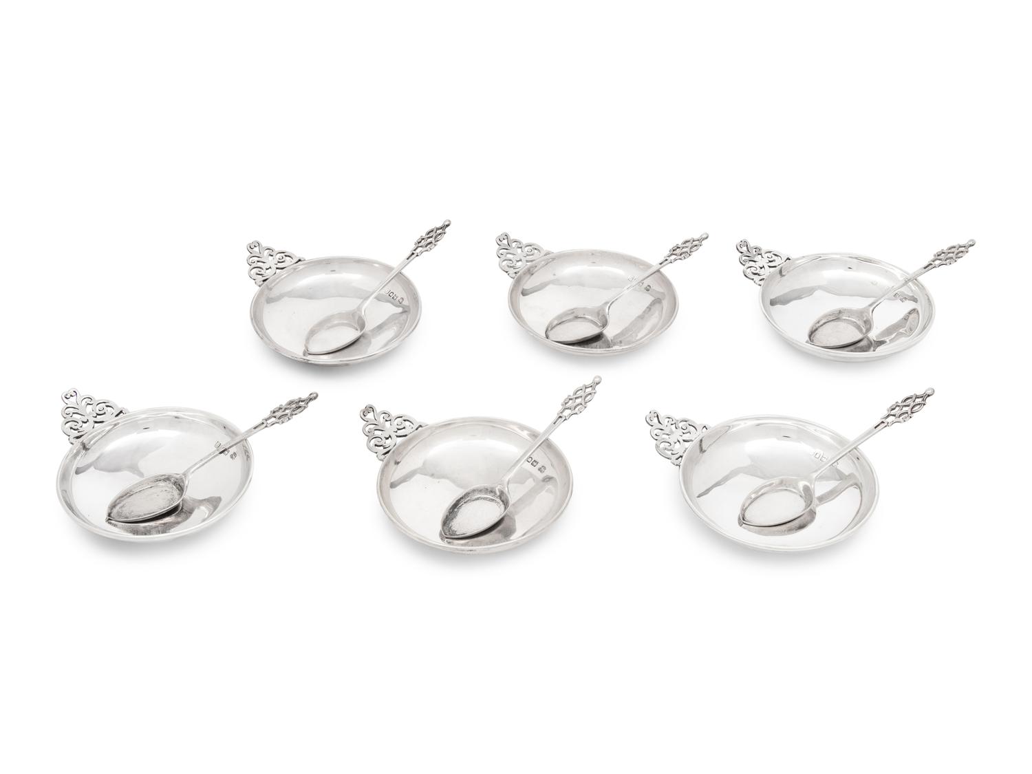 A Cased Victorian Silver Ice Cream Set