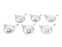 A Cased Victorian Silver Ice Cream Set