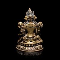 A Tibetan Gilt Bronze Seated Figure of White Tara, 15th/16th Century 十五/十六世紀 西藏銅鎏金白度母像
