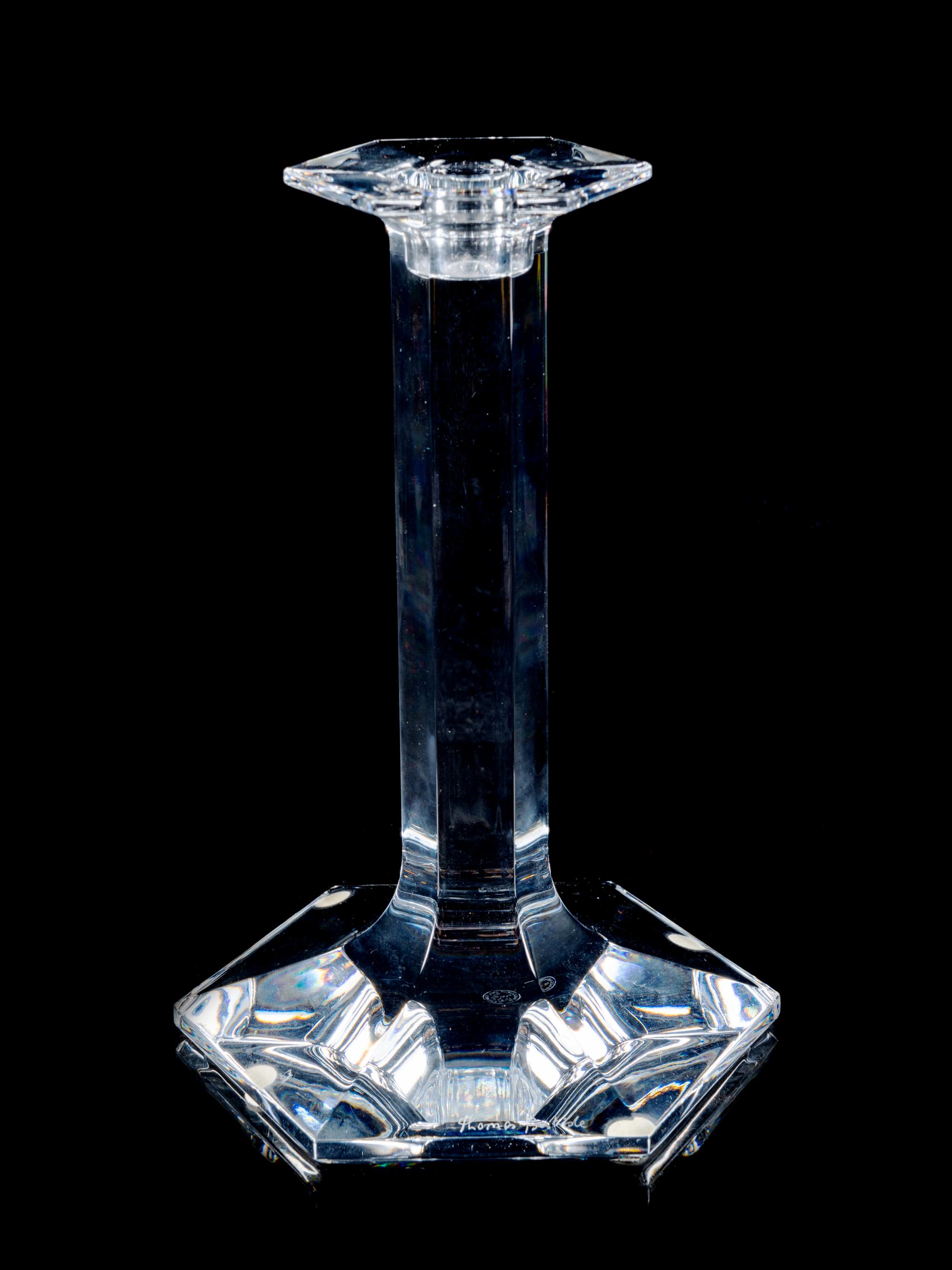 A Thomas Bastide for Baccarat Cut Glass Candlestick