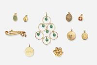 A Miscellaneous Collection of Yellow Gold Jewelry